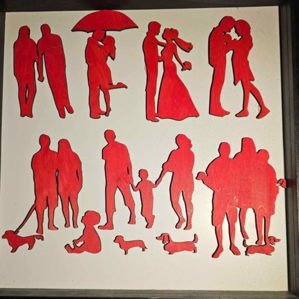 Custom Family Story in Silhouettes by Hunt's Handicrafts